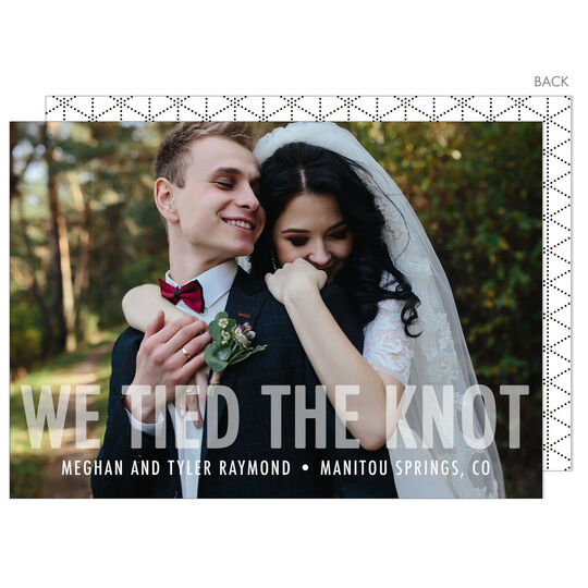 We Tied The Knot Photo Wedding Announcements